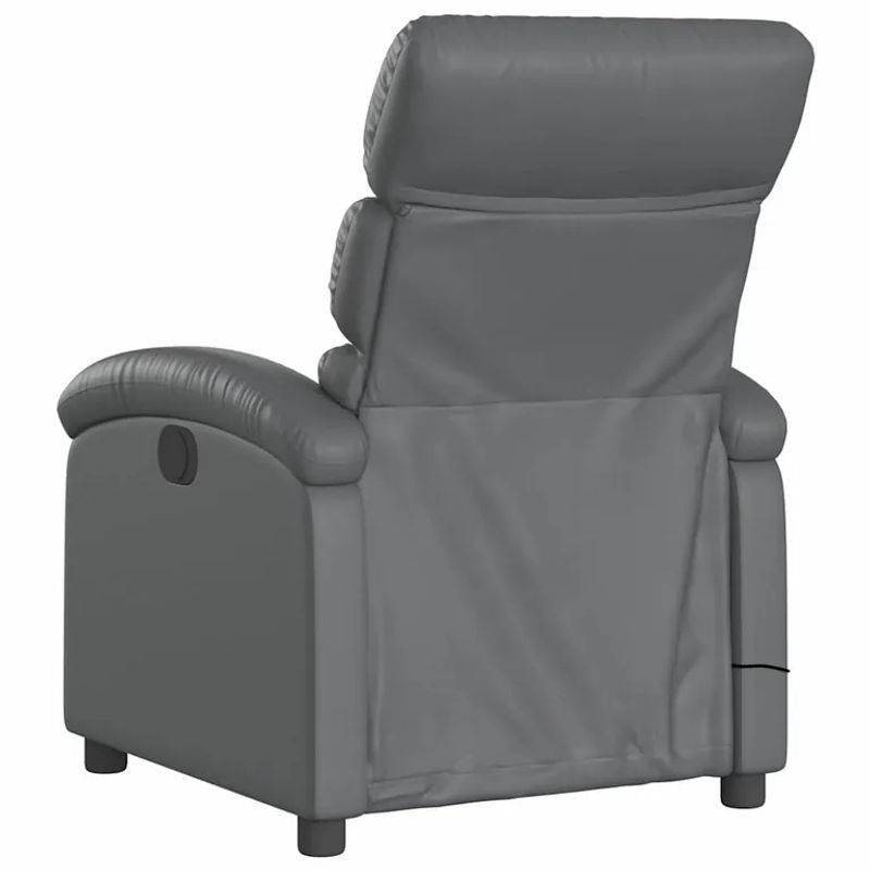 Vidaxl Aufklappbarer Massagesessel in Grau mit Kunstlederbezug und modernem Design - Bild 3
