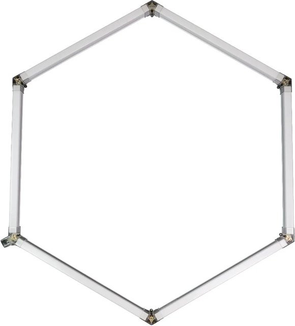 ENOVALITE Hexagon LED Deckenleuchte Weiß, 40W, 4400lm, 6500K Kaltweiß, Modulare Sechseck-Leuchte für Werkstatt, Garage und Gaming Room - Bild 1