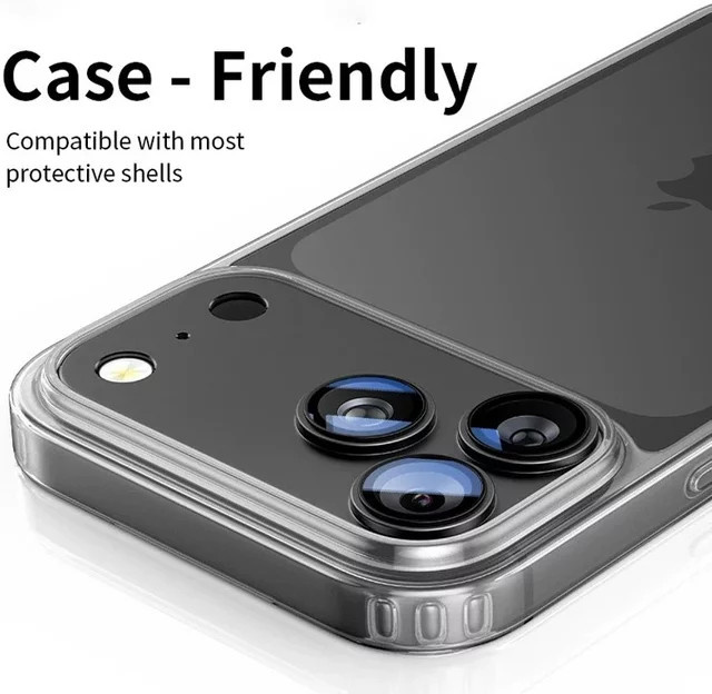Metall Kamera Objektiv Protektoren für iPhone 17 Pro Max, iPhone 17 Air, iPhone 17 Plus und iPhone 17 Pro in Blau mit Aluminium Ring und Schutzglas - Bild 1