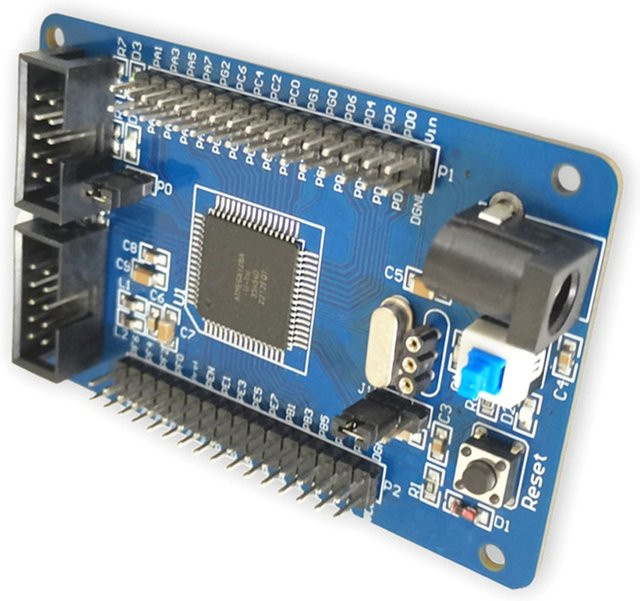 ATmega 128 AVR Minimum Core System Development Board Mikrocomputer Modul in Blau - Bild 1