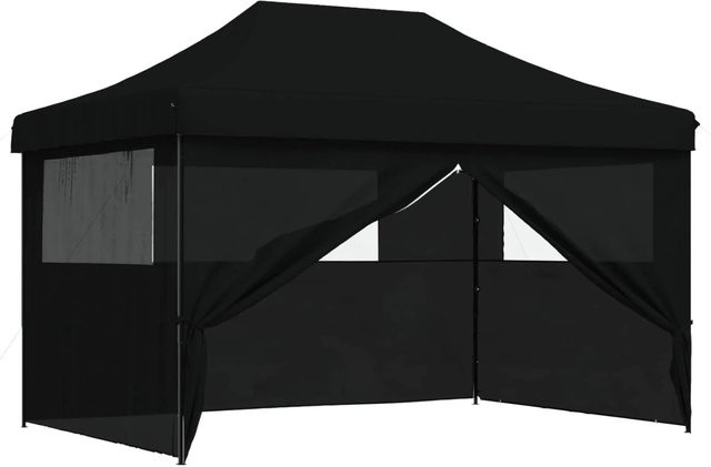 vidaXL Party-Zelt Schwarz aus Oxford-Stoff und Stahl B/T/H: 279 x 410 x 315 cm - Bild 1