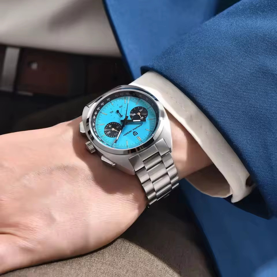 PAGANI DESIGN Chronograph, Quarz, Edelstahl, Saphirglas, Herren - Bild 5
