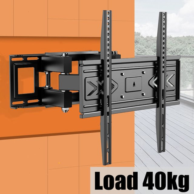 BEISHI Dual-Arm TV-Wandhalterung in Schwarz für 32-70 Zoll Fernseher, max. VESA 600 x 400 mm, Tragkraft bis 88 Pfund - Bild 1