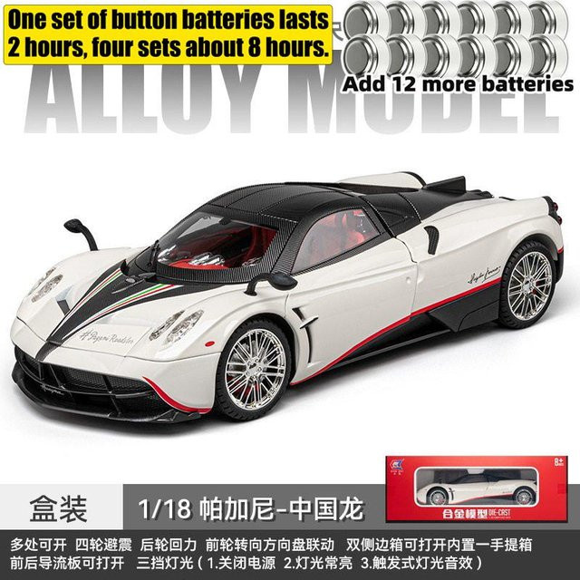 Linyi toy car Pagani Huayra Roadster, Automodell, 1:18, Metall, mit Sound & Licht, ab 14 Jahren - Bild 1