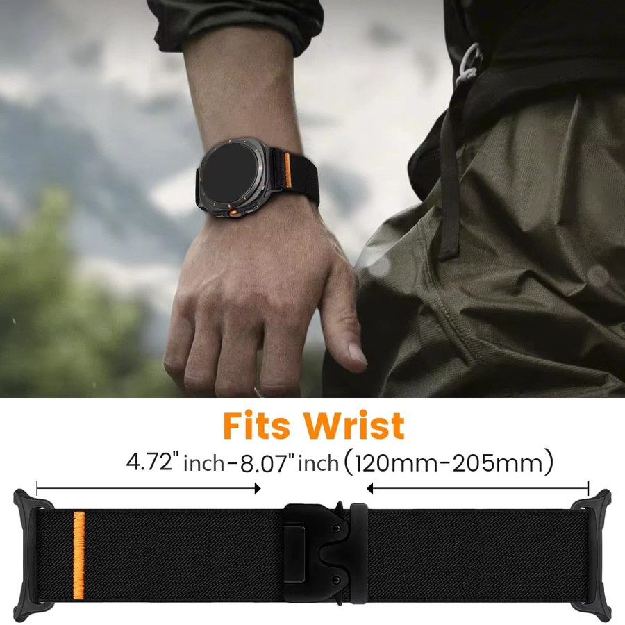I LOVE LUO Uhrenarmband Nylon, Schwarz, Unisex - Bild 3