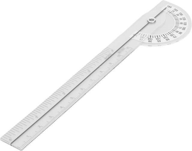 Goniometer Winkelmesser für Gelenkbewegungsumfang mit 180 Grad Markierung in Transparent, ideal für Physiotherapie und Messung von Fingern - Bild 1