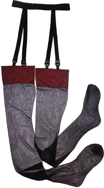 YIRAN Strumpfhalter Damen, Metallclip Schnalle, gray - Bild 1