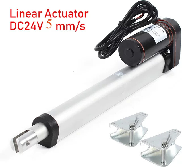 Wasserdichter elektrischer Linearantrieb Bymaocar in Silber, 200mm Hub, DC 24V, 1000N-1500N Mini-Linearantrieb für Schränke, Fenster und Hausautomation - Bild 1