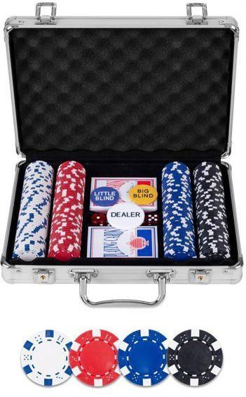 ENGELHART Pokerkoffer, Casino, silberner Aluminiumkoffer, Zubehör inklusive - Bild 1