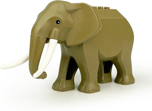 MOC Tiere Tiger Ziege Schwein Leopard Eisbär Elefant Kriegswolf, Bausteine Spielzeug, ab 6 Jahren - Bild 1