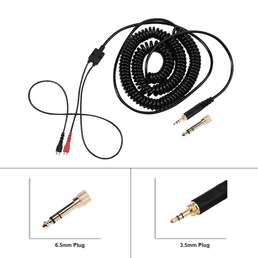 Sennheiser Ersatz-Spiralkabel mit 6,35 mm Stecker in Schwarz für HD25, HD25-1, HD25-II und HD25-C Kopfhörer - Bild 4