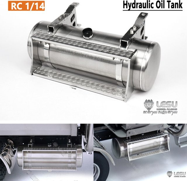 LESU Metall-Rundtank für Hydrauliköl, Zubehör, 1:14, Grau - Bild 1