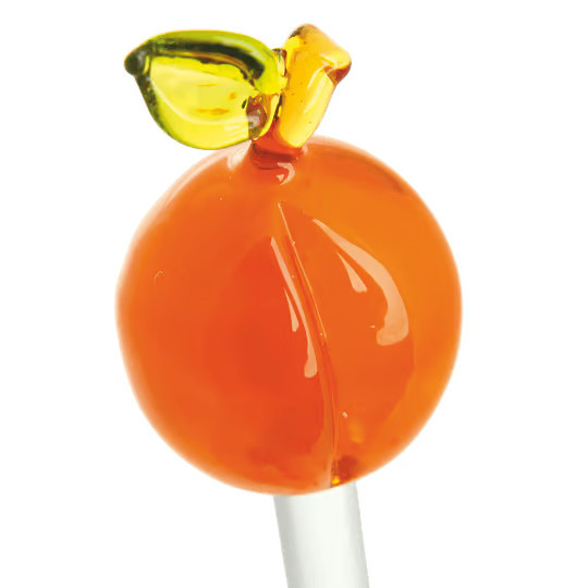 Marmeladenlöffel Aprikose von Farbglashütte Lauscha in Orange und Transparent - Bild 2