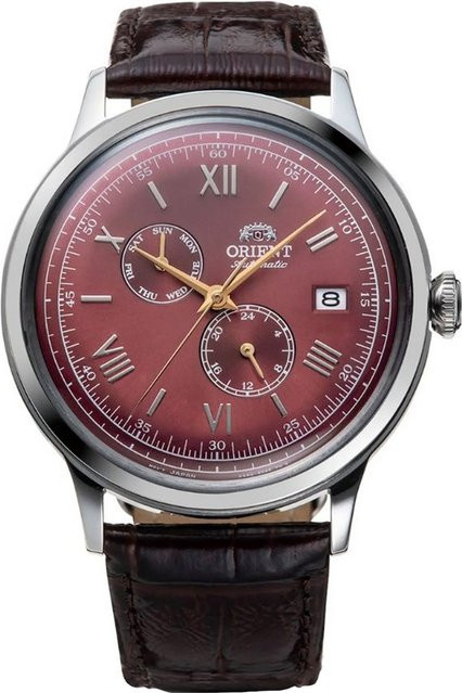 Orient Armbanduhr Automatik, Edelstahl, 40 mm, Leder, Rot, Herren - Bild 1