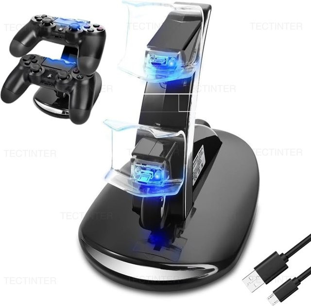 Sony Dual Ladegerät Ständer für PlayStation 4, PS4 Pro und PS4 Slim in Schwarz - Bild 1