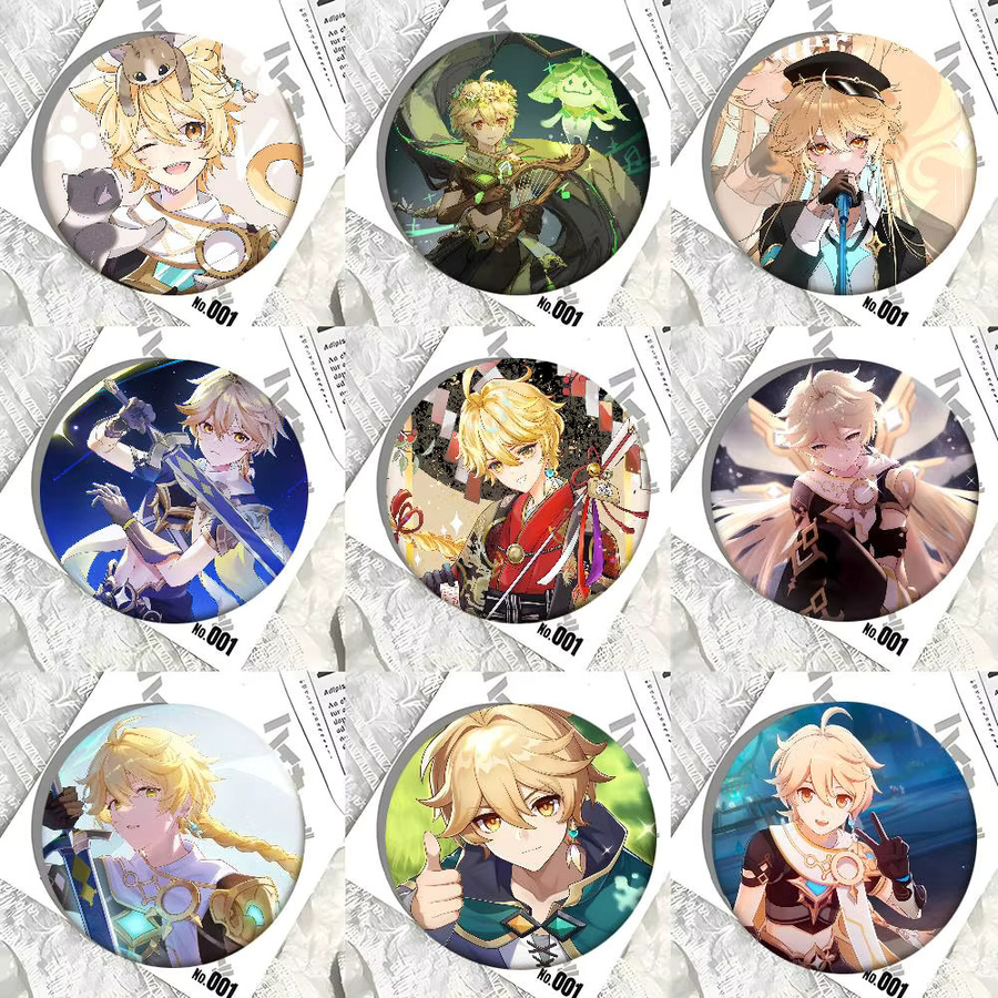 Aether Genshin Impact Spiel Rundes Abzeichen, Brosche, Anstecknadel - Bild 2