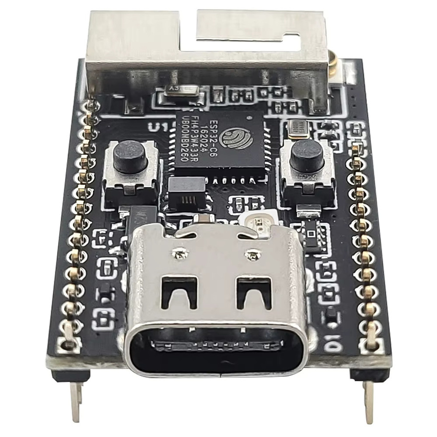 ESP32-C6 RISC-V 32-Bit Entwicklungsboard mit Wifi6, Bluetooth und RGB LED, 4 MB Flash, USB Typ-C, Schwarz - Bild 3