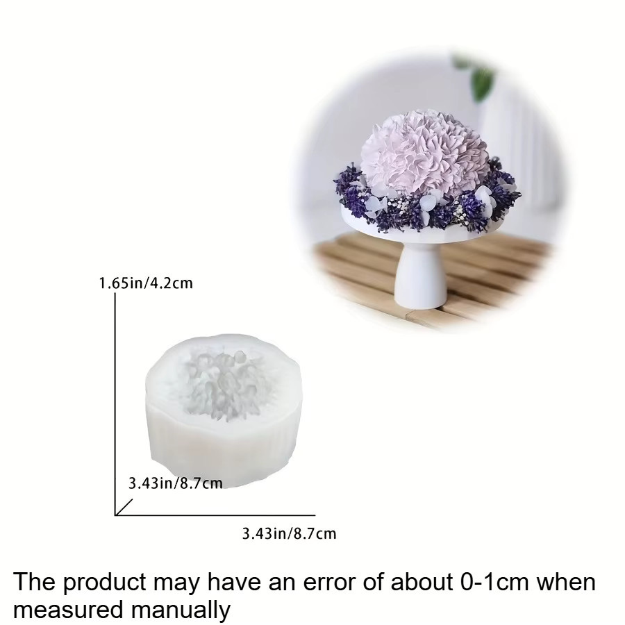 Silikonform für DIY-Ton- und Harzdekorationen in Ringelblumenform zum Basteln von Blumendekorationen - Bild 1