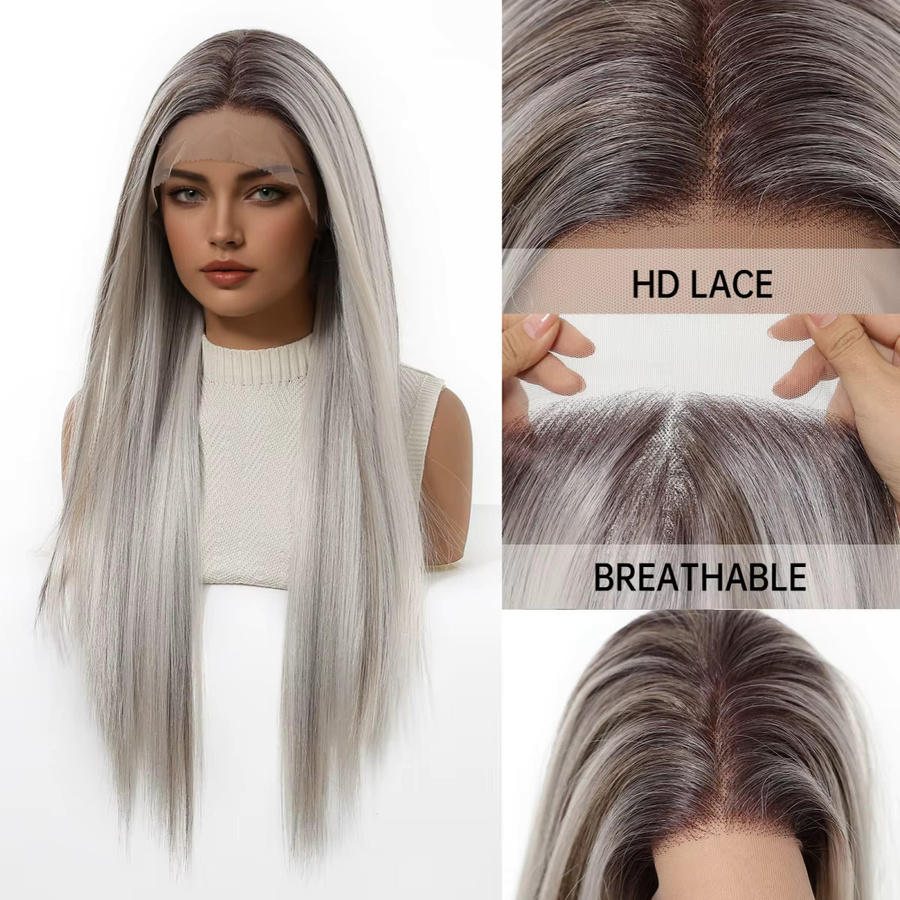 HAIRCUBE Perücke, Platin Highlight, Synthetisch, Damen - Bild 3