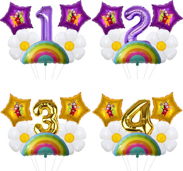 Bandai Teletubbies Ballon-Set, Folienfiguren, Latex Globos - Bild 1