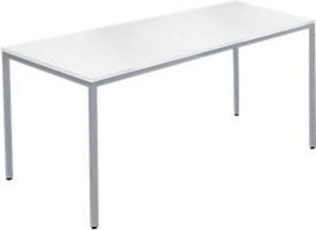 Schäfer Shop Pure Stahlrohrtisch mit melaminharzbeschichteter Spanplatte, Farbe: Weiß, B/T/H: 140 x 70 x 72 cm - Bild 2