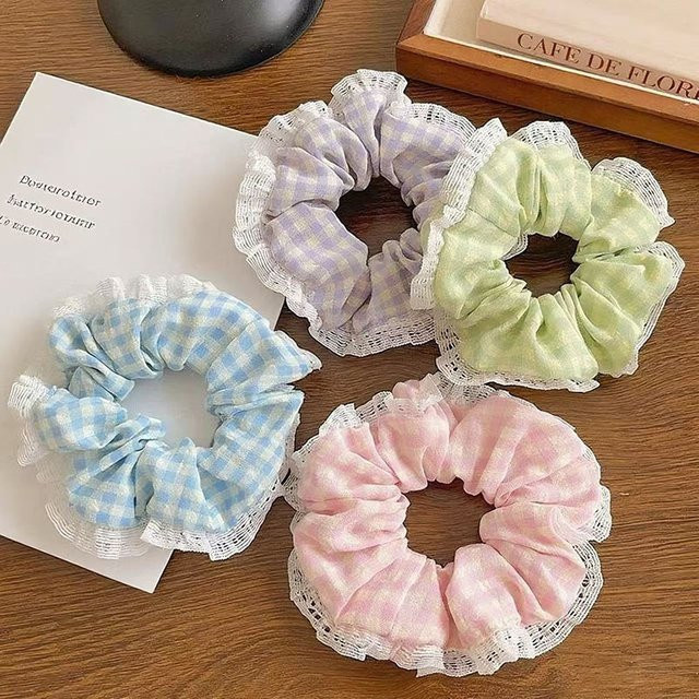 Ins Sweet Sister Haarband, kariert, Spitze - Bild 1