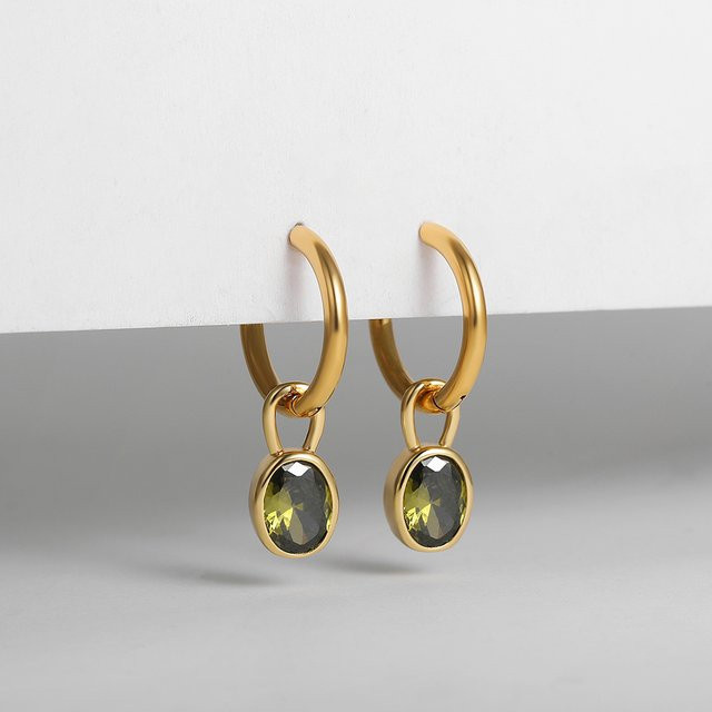 SLOONGJEWELRY Ohrhänger, Kristall, Gold, Damen - Bild 1