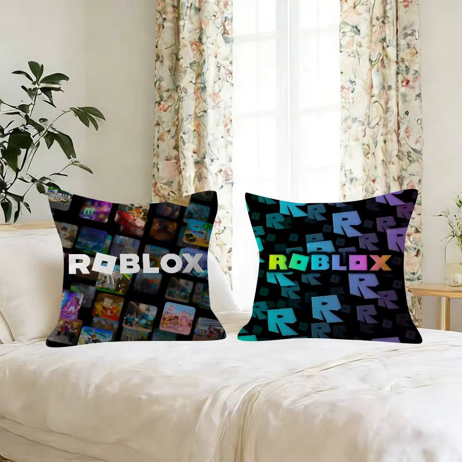 Dekorativer Kissenbezug mit Roblox Game Cartoon Motiv, quadratisch, Mehrfarbig, Breite: 30 cm, Höhe: 30 cm - Bild 2