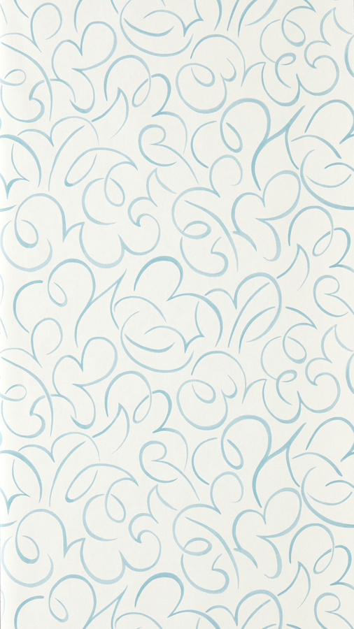 Scion Tapete Flo Swirl in Cornflower Blue mit floralem und abstraktem Design aus Vlies - Bild 1