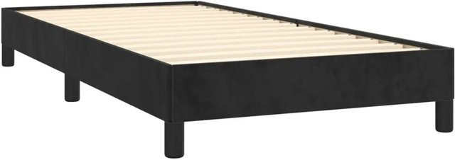 vidaXL Bettgestell gepolstert in Schwarz aus Samt, B/T/H: 90 x 200 x 103 cm - Bild 1