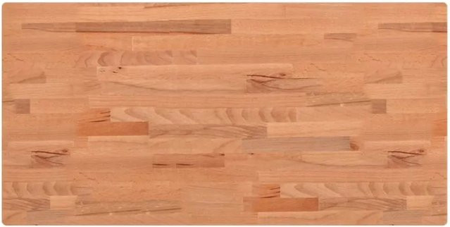 vidaXL Tischplatte aus Massivholz Buche, braun, lackiert, B/T/H: 80 x 40 x 1,5 cm - Bild 1