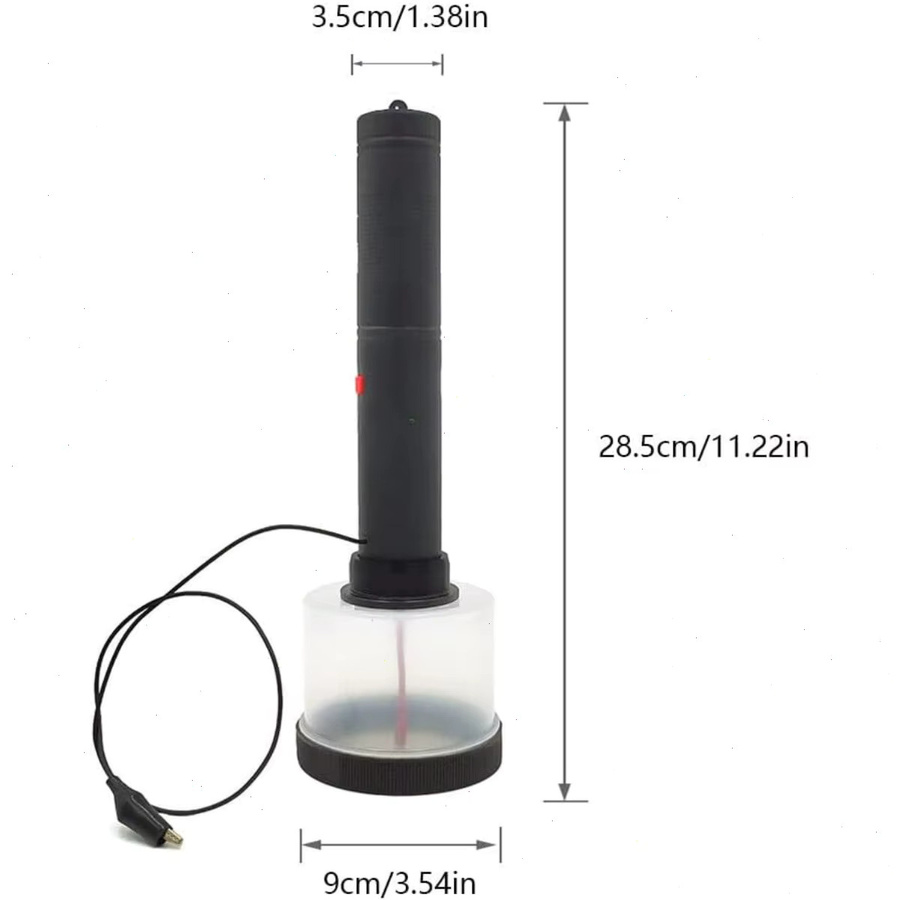 Bymaocar Elektrostatische Beflockungsmaschine für Graspflanzgerät in Schwarz mit Edelstahlnetzabdeckungen für 1-2 mm Beflockungspulver - Bild 3