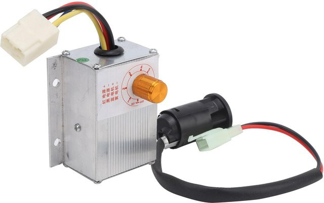 Igeteck 12V 250W Geschwindigkeitsregler Controller mit elektrischem Schlossset für Elektrofahrrad EBike in Weiß und Silber - Bild 1