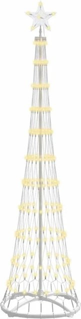 vidaXL LED Weihnachtsbaum Warmweiß aus Metall H x B x T: 190 x 51 x 51 cm - Bild 1