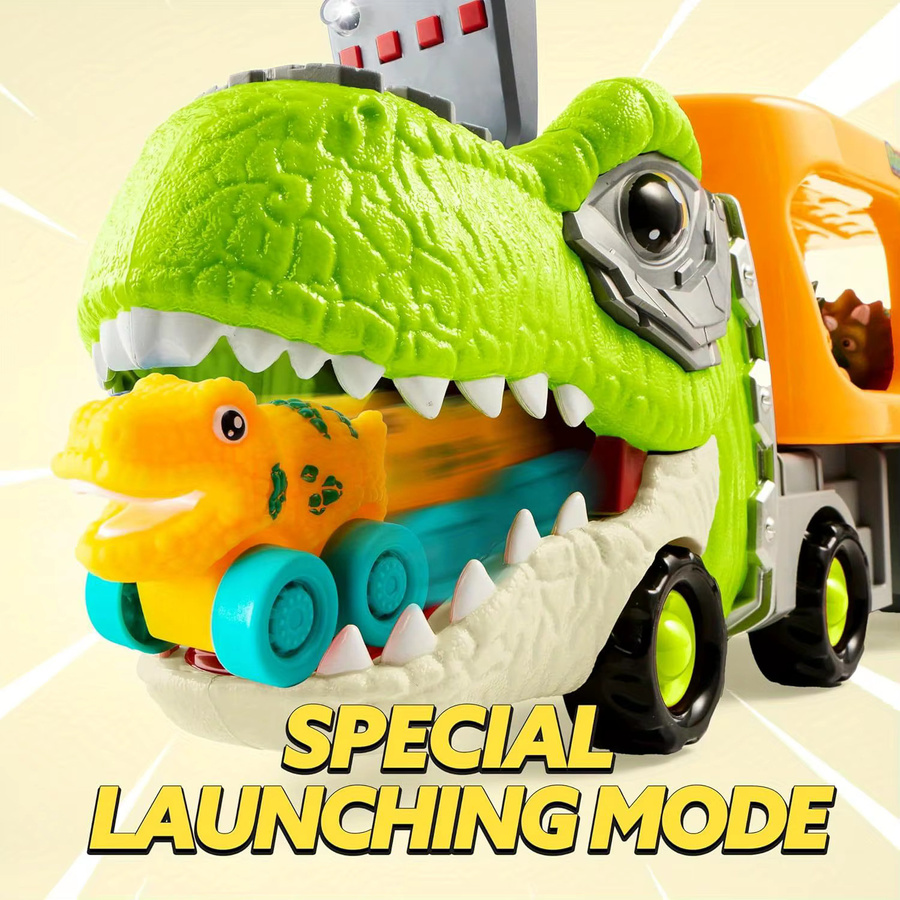 JOYFY Dinosaurier-LKW-Transporter, 6-teiliges Set, mit Musik und Lichtern - Bild 2
