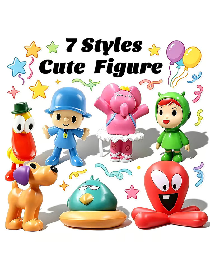 Bandai Pocoyo Tierfiguren, 7-teiliges Set, Puppen - Bild 6