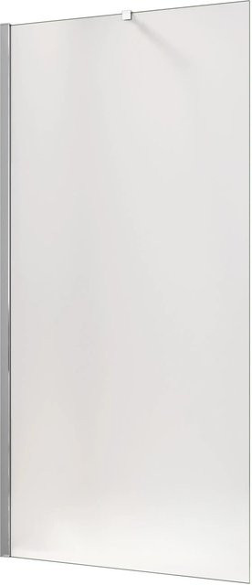 AICA Walk In Duschkabine aus Milchglas mit NANO-Beschichtung, B: 90 cm, H: 200 cm, Farbe: Weiß/Silber - Bild 1
