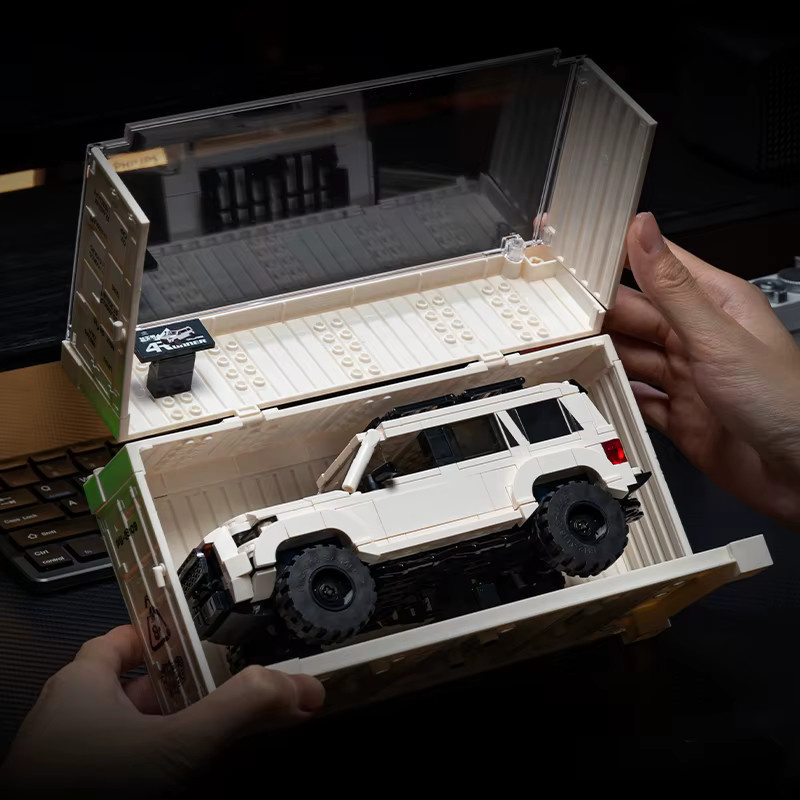 XQ Retro Auto Modell Bausteine Set mit Display Box für Toyota FJ40, 4Runner, Supra und AE86 als Spielzeug für Kinder - Bild 3
