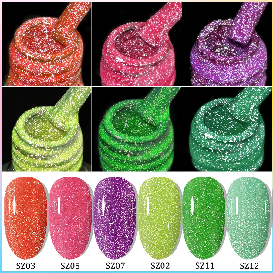 Faandin Crushed Diamond Gel-Nagellack, 3er-Set, glänzend - Bild 3
