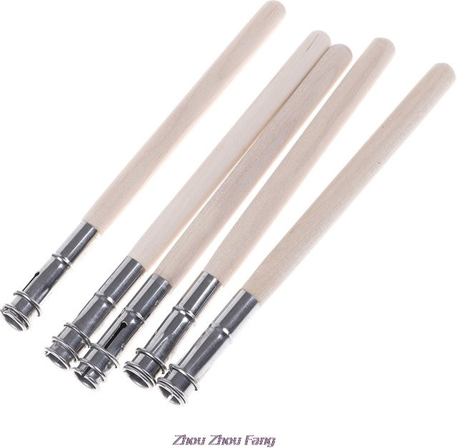 5 Stück Bleistift Extender aus Holz, verstellbare Verlängerung als Halter für Malerei und Zeichenwerkzeuge, Beige - Bild 1