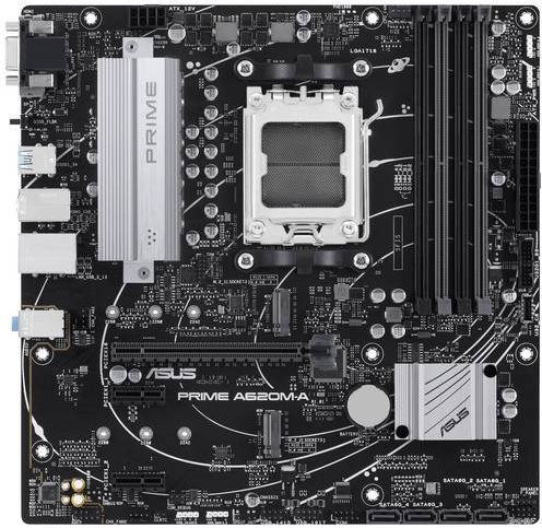 Asus PRIME A620M-A-CSM Mainboard Sockel AM5 Micro-ATX DDR5 Schwarz Silber - Bild 2