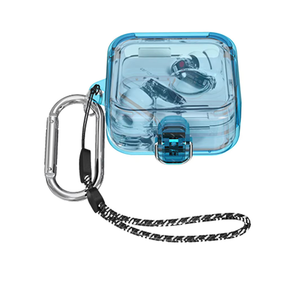 Nothing Ear 2 Schutzhülle, transparent in Bonbonfarben, wasserdichte Kopfhörer-Abdeckung mit Lanyard-Haken und Fallschutz - Bild 2