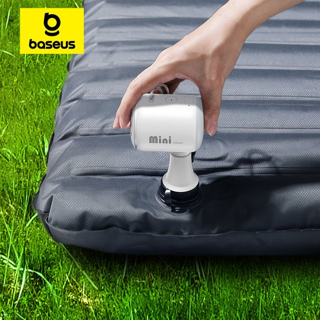 Baseus Kabelloser Luftkompressor Mini Tragbare Outdoor-Inflatorpumpe in Weiß - Bild 1