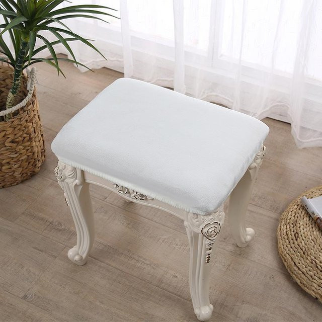 Yiran Furniture Universal Rechteckiger Hockerbezug aus Samt und Polyester, Modern und Schlicht, B: 40 cm, T: 30 cm - Bild 1