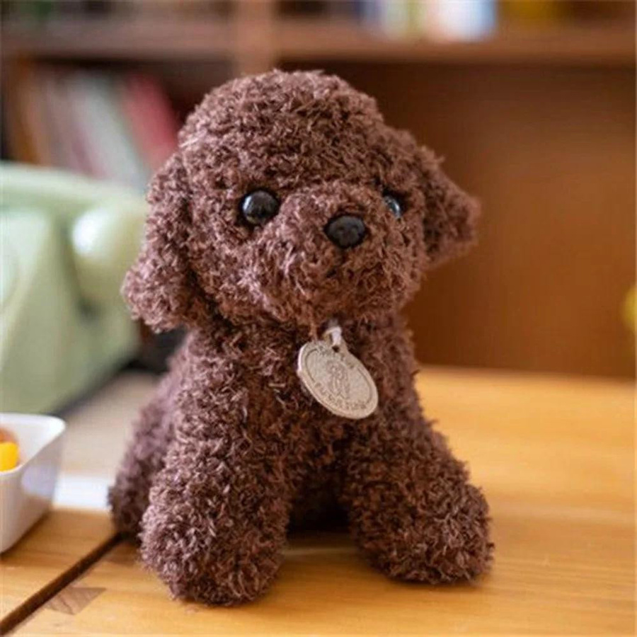 Niedriger Teddy-Hund Plüschtier Lockiger Hund Puppe mit Hängeetikett - Bild 2