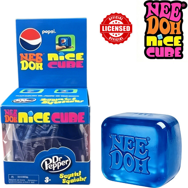 Schylling Pep Si Nice Cube, Weiches Sensorisches Fidget-Spielzeug, Blue - Bild 1