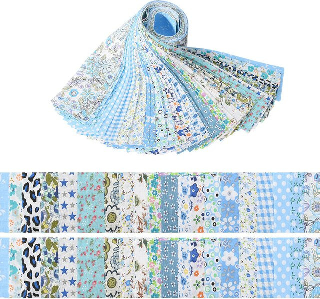 40 Stück WENYUYA Geleirollen aus blauer Baumwolle für DIY-Projekte mit 25 cm Länge - Bild 1