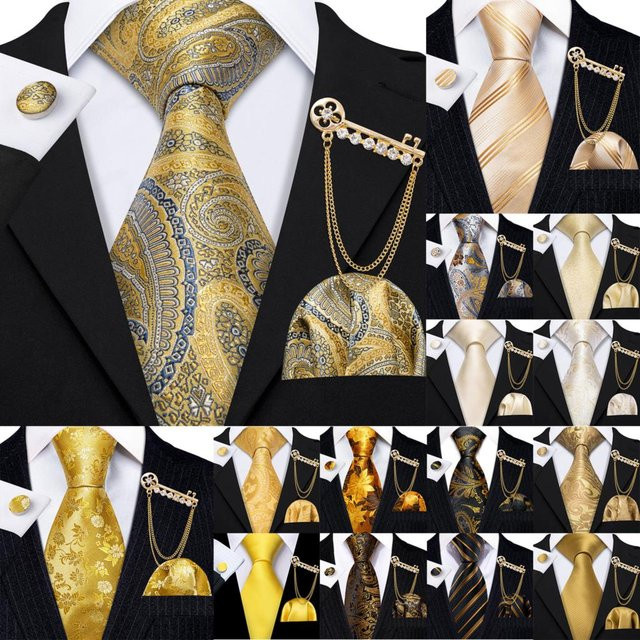 Barry.Wang Schmuck-Set, Herren, Gold Jacquard, Gelb, Beige, Champagner - Bild 1