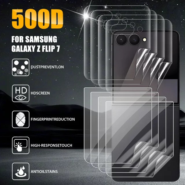 Hydrogel Displayschutzfolie Full Cover für Samsung Galaxy Z Flip 7, Z Flip 6 und Z Flip 5 in Transparent - Bild 1