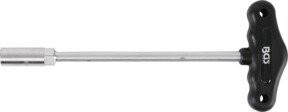 BGS Steckschlüssel mit T-Griff 7813 Sechskant in Silber mit Kunststoffgriff SW 13 mm - Bild 1